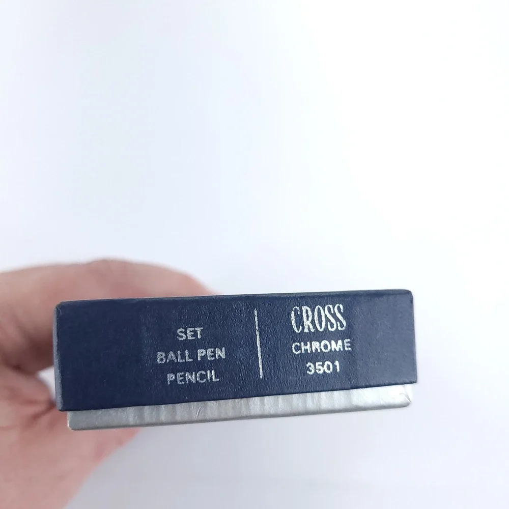 Cross Silver Chrome Ball Point Pen Mechanical Pencil Set 3501 In Original Box